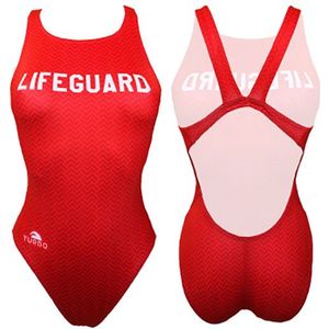 Turbo New Lifeguard Zwemkleding Rood 3XL Vrouw