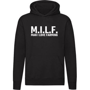 MILF - Man I love Farming Hoodie | ik houd van landbouw | boer | boerderij | boerin | platteland | vee | trekker | tractor | unisex | trui | sweater | capuchon