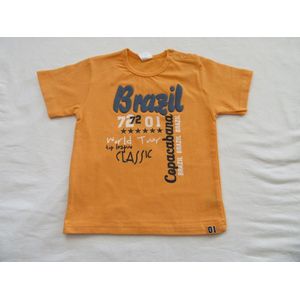 dirkje , jongens , t-shirt korte mouw , orange , brazil , 18 maand 86