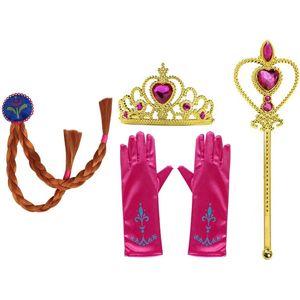 Het Betere Merk - Prinses - Speelgoed - Prinsessen Accessoireset - Kroon - Tiara - Toverstaf - verkleedjurk