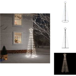 vidaXL Kegelkerstboom LED 70x180cm - Koudwit - 108 LEDs - Compact ontwerp - Decoratieve kerstboom
