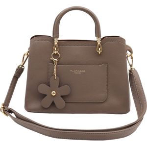 Flora & Co - Trendy handtas - donker taupe