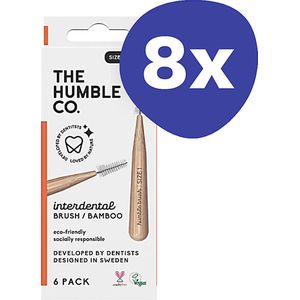 Humble Bamboe Interdentale Bamboe Borstel - Oranje (8x 6 stuks)