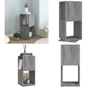 vidaXL Draaikast 34,5x34,5x75,5 cm spaanplaat betongrijs - Draaikast - Draaikasten - Kast - Kastje