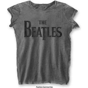 THE BEATLES - T-Shirt BurnOut Col - Drop T Logo - Woman (L)