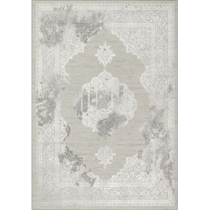 SURYA Vloerkleed - Woonkamer, Slaapkamer - Vintage Oosters Tapijt AZRA - Wit/Grijs - 200x275 cm