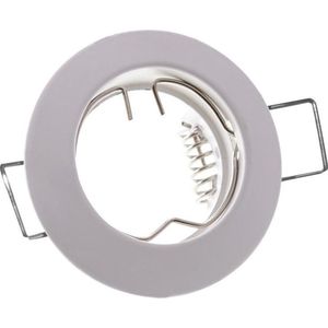Ronde aluminium behuizing MR11 voor Ø 35mm lampen - G14 - 12V socket - Wit - 3 stuks