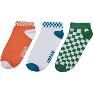 Urban Classics Enkelsokken -39/42- Sneaker Socks Checks 3-Pack Multicolours