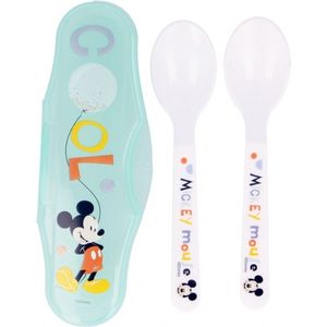 disney baby - bestekset - opbergdoosje met 2 lepeltjes - Mickey Mouse