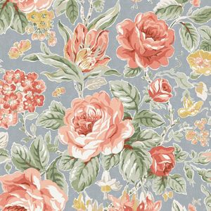 Laura Ashley vliesbehang Wild Roses Ochre geel