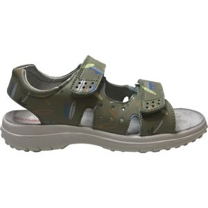 Naturino - Dock - mt 34- velcro Hawaï print lederen sandalen - groen