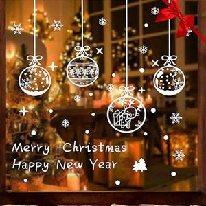 FLOOQ - Kerst Raamstickers Kerstballen - Raamdecoratie Kerst - Sneeuwvlokken - Kerst Stickers - Herbuikbaar - 2 Vellen