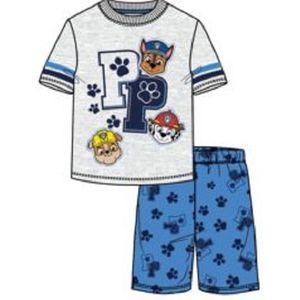 Paw Patrol shortama - grijs met blauw - PAW pyjama - maat 98/104 - Kinderpyama