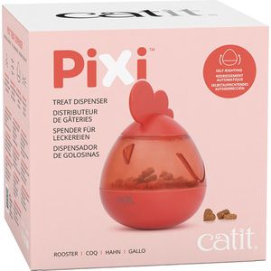 Catit - Speelgoed Voor Dieren - Kat - Ca Pixi Treat Dispenser Rooster 8x8x10,5cm Rood - 1st