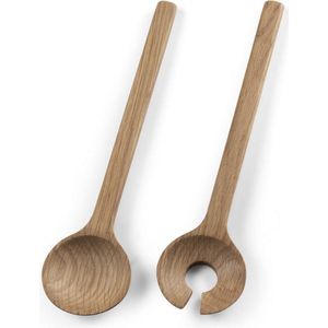 Bitz Gastro Holz Saladebestek set 2-delig van eikenhout 24 cm