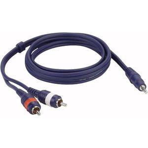 DAP Audio Mini Jack naar RCA Overgangskabel 1,5m - Mini Jack Stereo naar 2x RCA (Tulp) - 1,5m