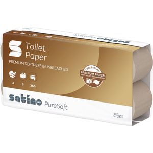 Satino by WEPA - Toiletpapier satino puresoft mt1 3lgs 250vel | 8 stuks