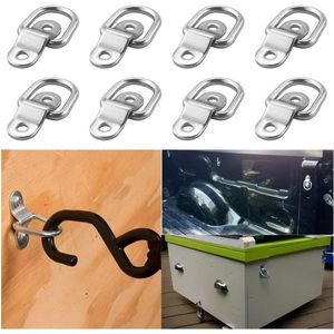 Auto-ijzeren sjorringen D-ringenset - Set van 8 stuks met veiligheidsanker - Geschikt voor boten, aanhangers, vracht, vrachtwagens .