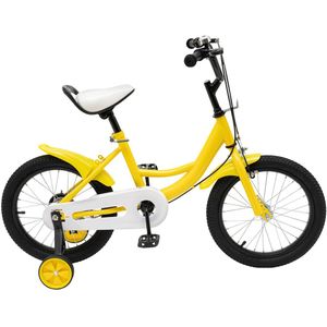 Betaalbare Goederen® kinderfiets - geel - 16 inch - kinderfiets 14 inch - kinder fiets - kinderfietsen - jongens - meisjes - fiets kinderen