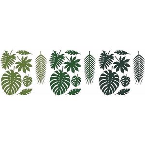 Hawaii decoratie palmboom bladeren 21 stuks