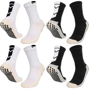 Nieuwe titel: Grip voetbalsokken voor jongens en meisjes gevoerd met antislip - maat 33-38 (4 paar)