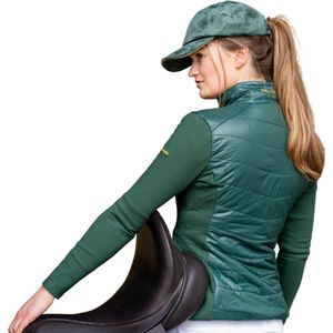 JOHANNE-SIGNATURE WOMAN'S RIDING JACKET - maat L - sportieve & modieuze jas voor ruiter - voor in en naast de piste - Johanne Green (kleur: Groen)