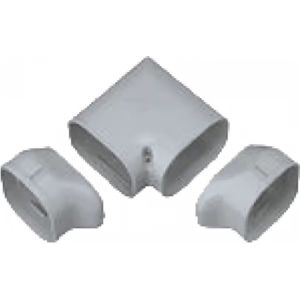 Evolar Airco Gedraaide Bocht - Grijs - 75 x 63 MM - 90°
