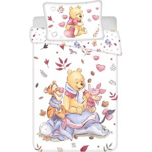 Disney Winnie the Pooh BABY Dekbedovertrek, Leaves - 135 x 100 + 40 x 60 cm - Katoen