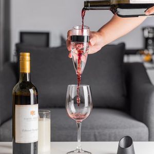 Luxe Wijn Decanteerder - Wine Decanter - Luxe Wijn Accessoires - Verbeter Smaak Wijn - Zwart