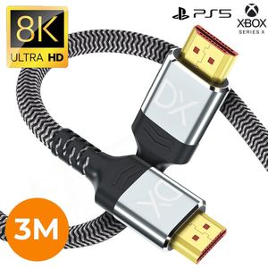 Douxe HDMI 2.1 Kabel - 4K Ultra High Speed (120hz) - HDMI Kabel 8K (60hz) - HDMI naar HDMI - 3 Meter