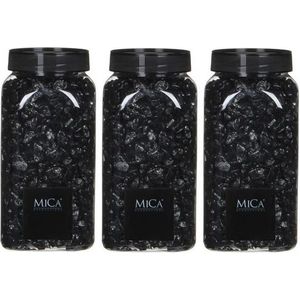 Decoratie/hobby stenen zwart 3 kg - Home Deco - Woonaccessoires - Decoratie materialen