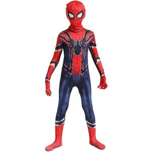 Superheldendroom - Iron Spider-Man (2021) - 110/116 (4/5 Jaar) - Verkleedkleding - Superheldenpak