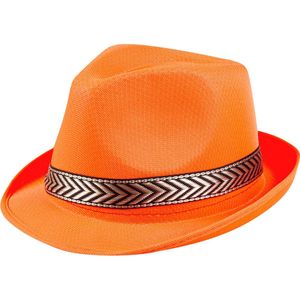 Boland - Hoed Funky neon oranje Oranje,Neon - 59 - Volwassenen - Unisex - Koningsdag