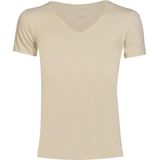 SCHIESSER Laser Cut T-shirt (1-pack) - heren shirt korte mouwen claykleurig - Maat: XXL