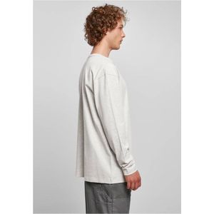 Urban Classics - Organic Oversized Henley Longsleeve shirt - M - Grijs