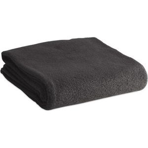 Fleece deken/plaid zwart 120 x 150 cm