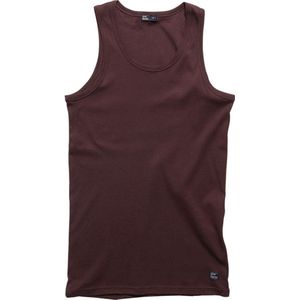 Vintage Industries Bryden rib singlet burgundy