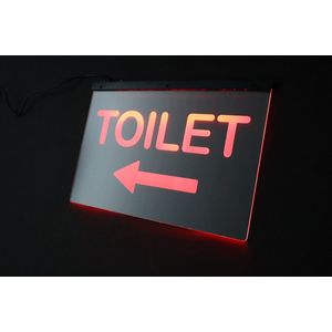 Casibus - Led bord - Toilet ledborden - Winkelbord - Reclamebord - 20x30x0.4cm