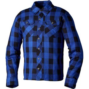 RST X Kevlar Lumberjack Ce Mens Textile Shirt Blue Check 40 - Maat - Jas