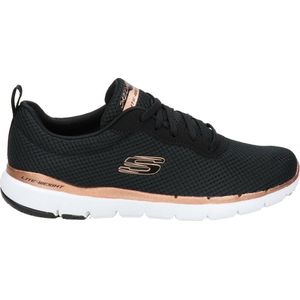 Skechers Flex Appeal 3.0 dames sneaker - Zwart wit - Maat 38