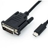 USB-C naar DVI kabel met DP Alt Mode (1920 x 1200) / zwart - 1 meter