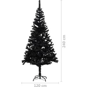 vidaXL-Kunstkerstboom-met-verlichting-en-kerstballen-240-cm-PVC-zwart