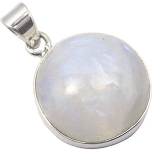 Natuursieraad -  925 sterling zilver maansteen moonstone ketting hanger - luxe edelstenen sieraad - handgemaakt