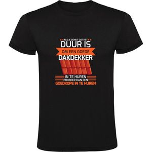 Goede dakdekker Heren T-shirt - werk - vakman - klussen - reparatie - loodgieter - grappig