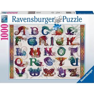 Ravensburger puzzel Drakenalfabet - Legpuzzel - 1000 stukjes