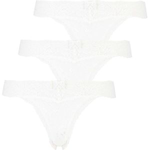 Hunkemöller String Onderbroek 3-pack Madison ULV string - wit - Maat XS