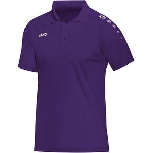 Jako Polo Classico Kind Paars-Wit Maat 140