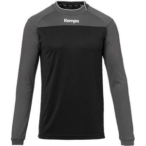 Kempa Prime Longsleeve Kind Zwart-Antraciet Maat 164