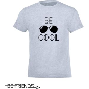 Be Friends T-Shirt - Be Cool - Kinderen - Licht blauw - Maat 6 jaar