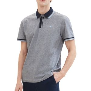 TOM TAILOR polo with detailed collar Heren Poloshirt - Maat M
